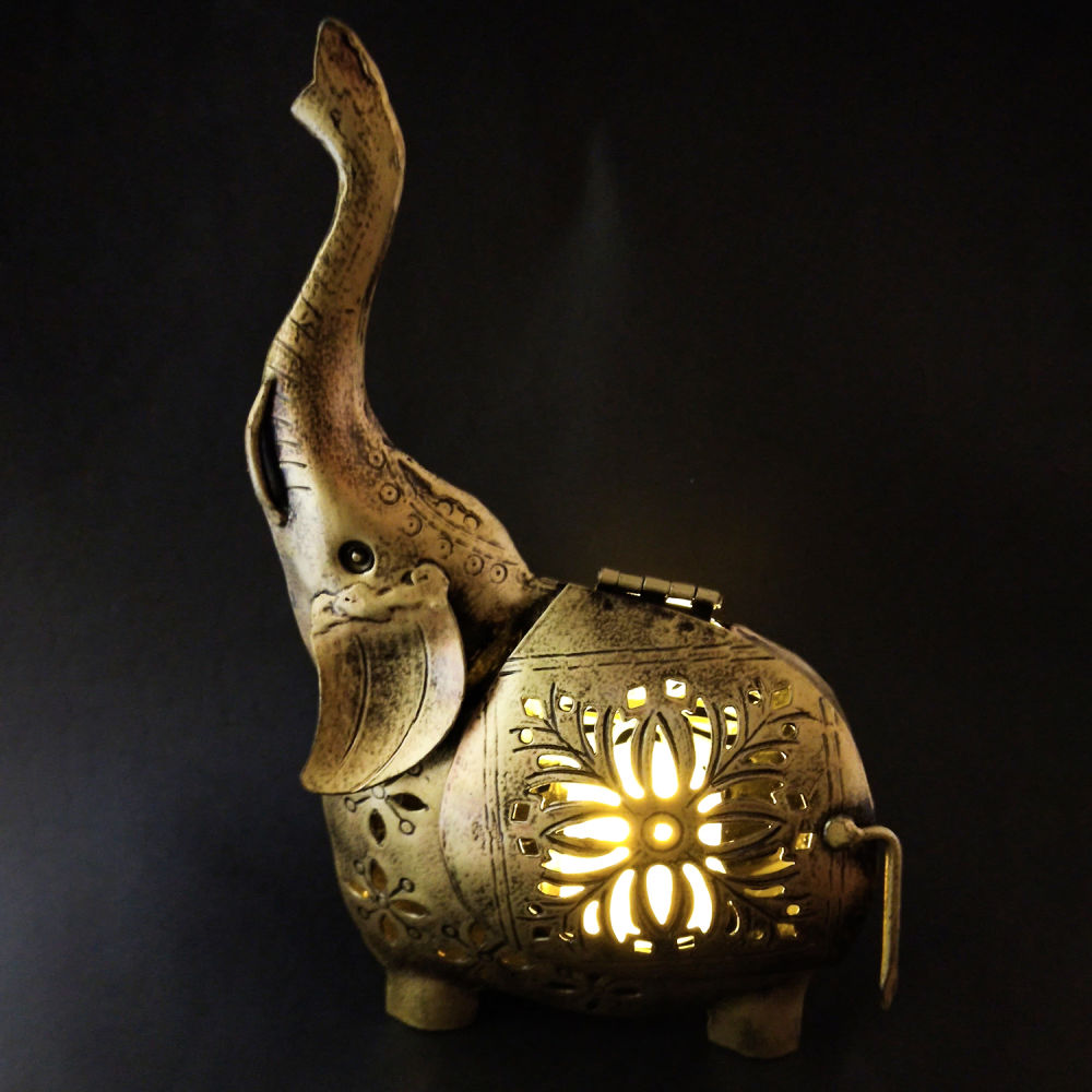Home Decor : Elephant Tea Light Holder