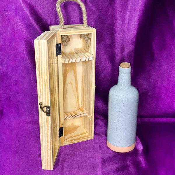 Home Decor :  Rustic Wooden Bottle Holder