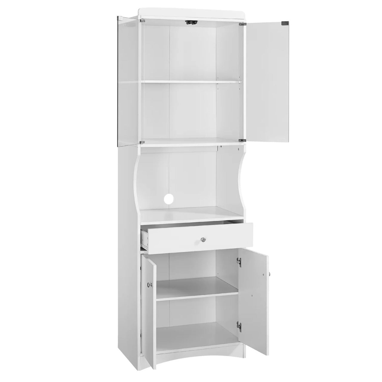 Hutch Cabinets : 72" Kitchen Pantry/Microwave Stands