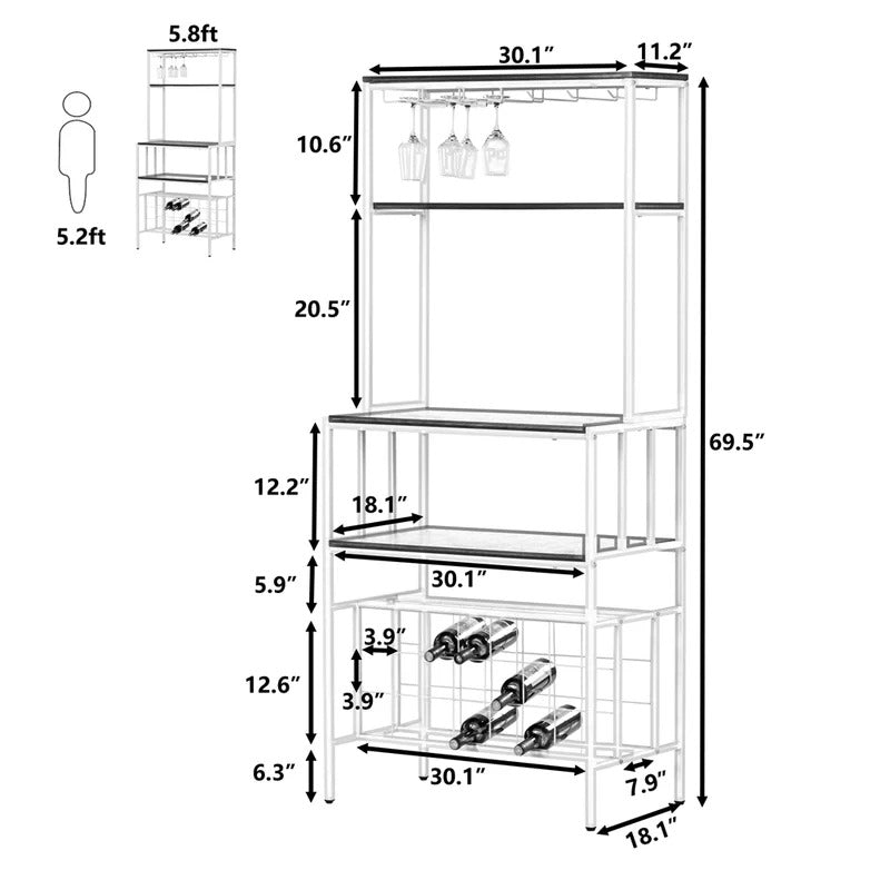 Kichen Racks: 30'' Steel Standard Baker's Rack 