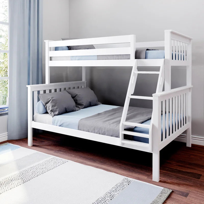 Kids Bed: Full Solid Wood Standard Bunk Bed