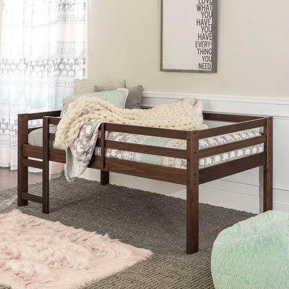 Kids Bed: Solid Wood Platform Loft Bed