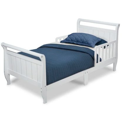 Kids Bed: Toddler Solid Wood Sleigh Bed