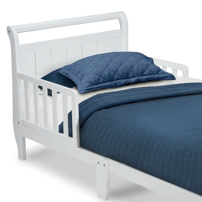 Kids Bed: Toddler Solid Wood Sleigh Bed