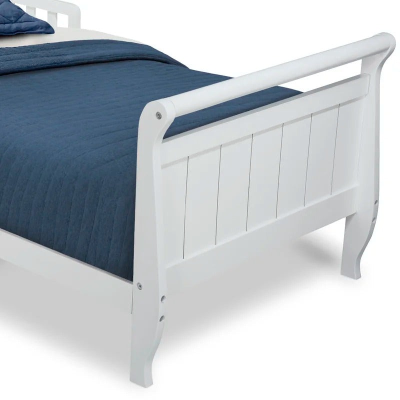 Kids Bed: Toddler Solid Wood Sleigh Bed