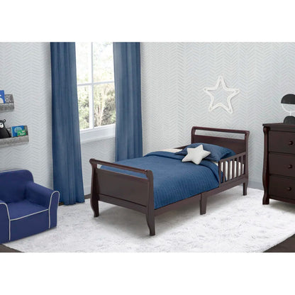 Kids Bed: Toddler Solid Wood Sleigh Bed