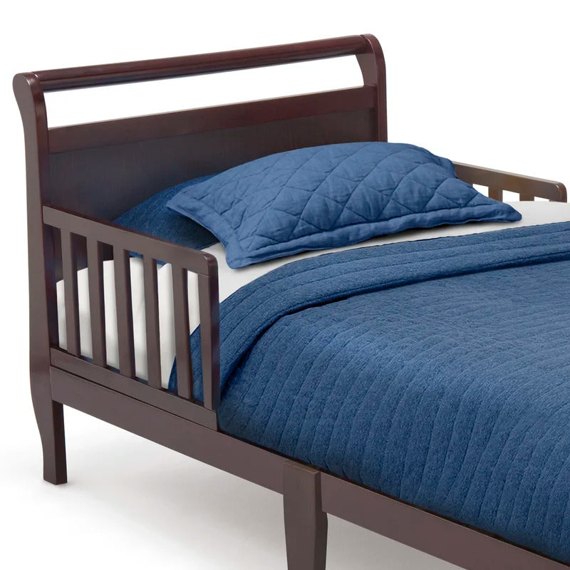 Kids Bed: Toddler Solid Wood Sleigh Bed