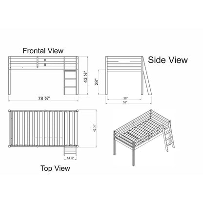 Kids Bed: Twin Loft Bed