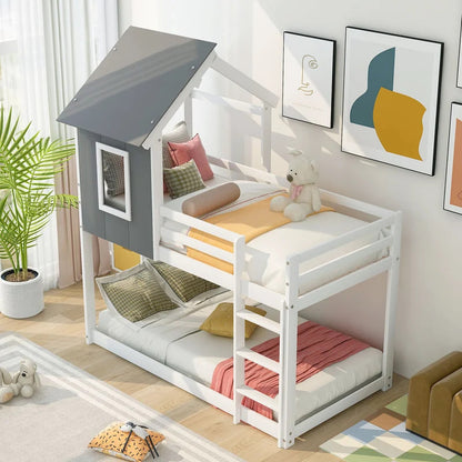 Kids Bed: Twin Over Twin Standard Bunk Bed