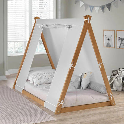 Kids Bed: Twin Solid Wood Platform Bed
