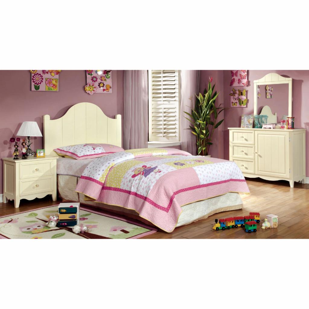 Kids Bedroom Sets: 4-Piece Twin Bedroom Collection - Cream