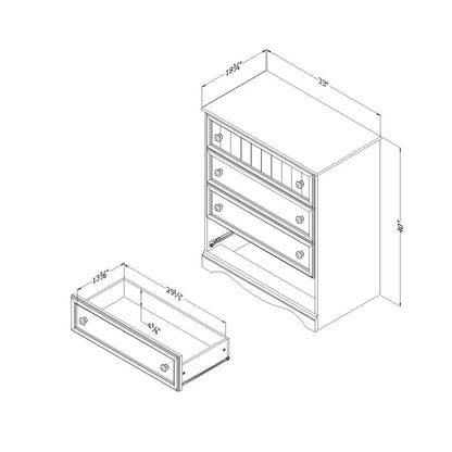 Kids Chest Of Drawer : Sam 4 Drawer Chest