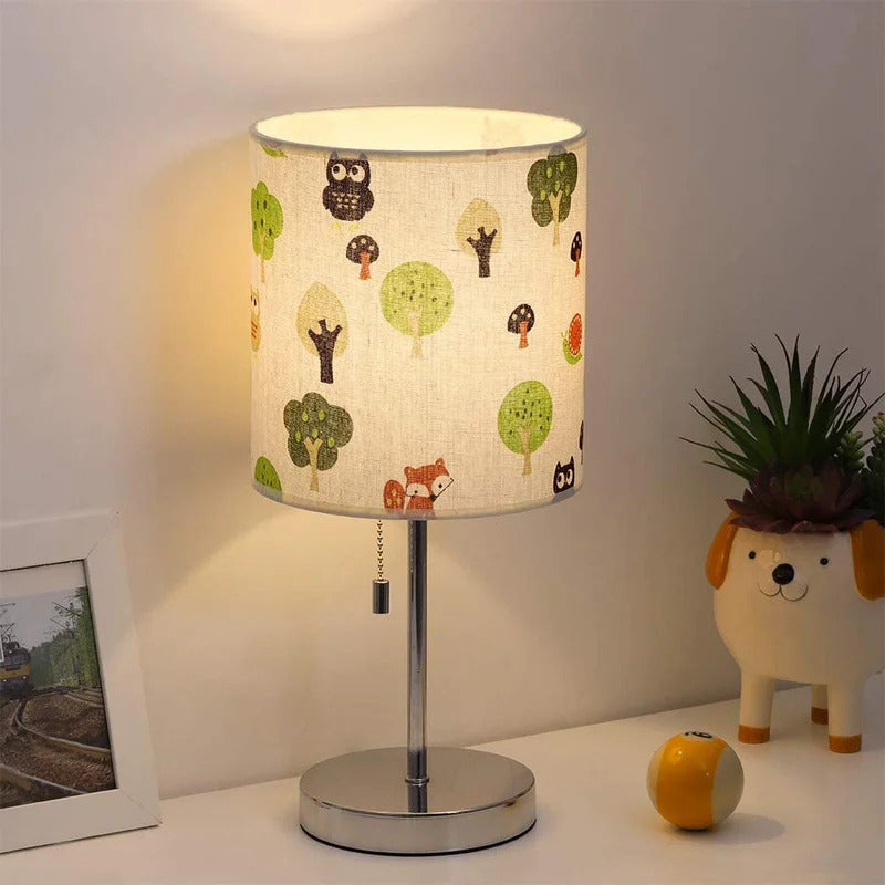 Kids Study Lamps: 16.3" Silver Table Lamp