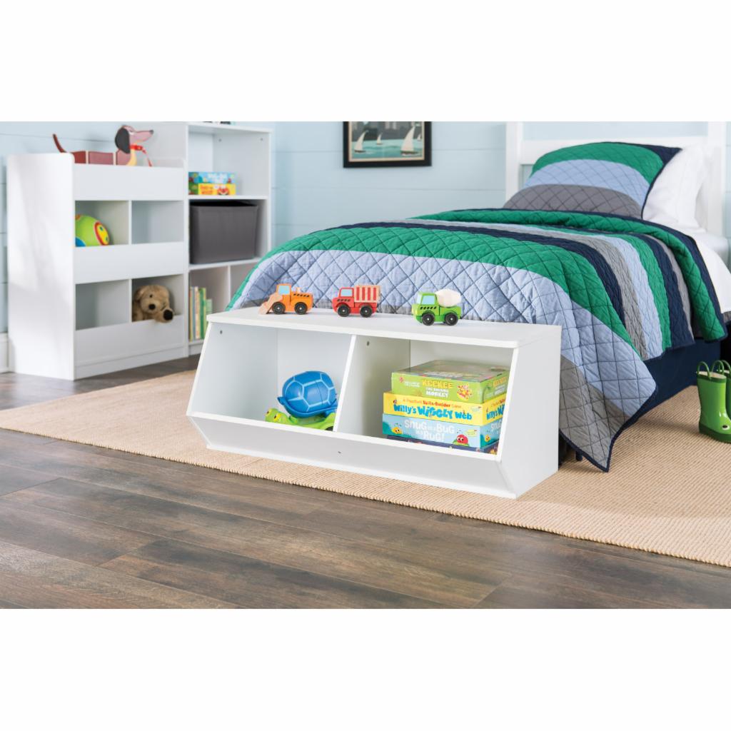Kids Toy Storage Unit: Stackable Angled Toy Organizer