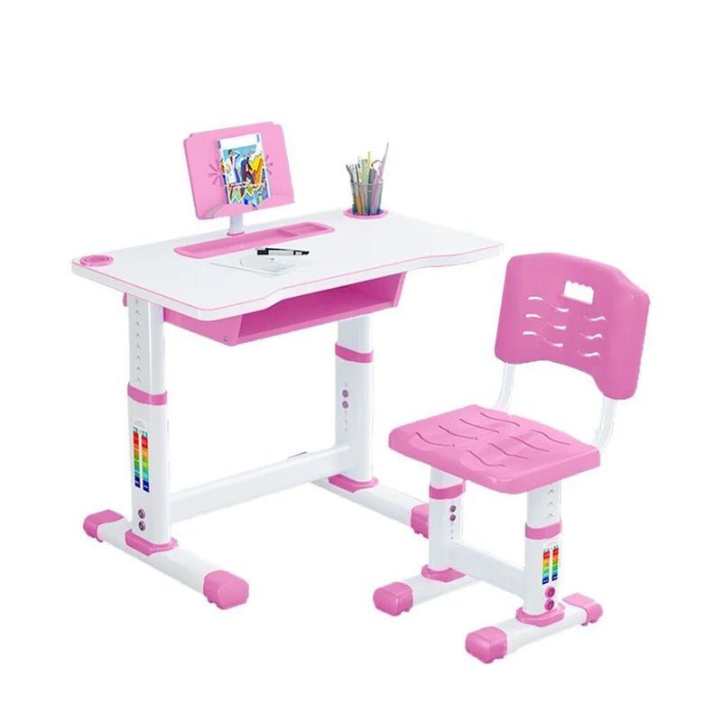 Child's writing desk outlet and chair