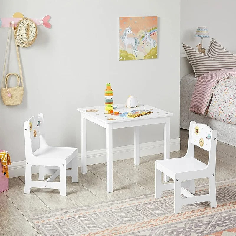 Kids Writing Table: Children’S Table And Chair Set, For Study, Play, Activity, Playroom, Kid’S Room