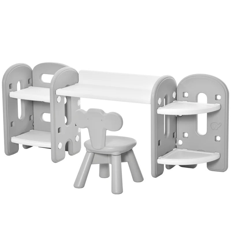 Kids Writing Table: Kids 2 Piece Rectangular Play / Activity Table and Chair Set