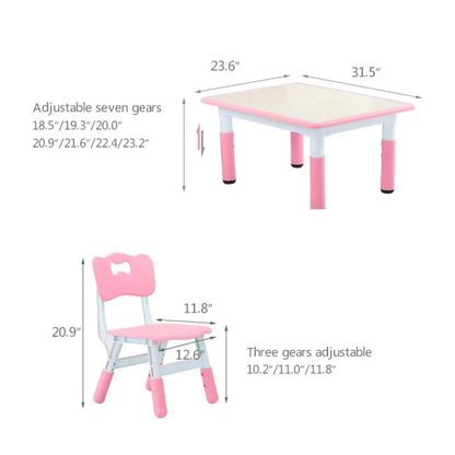 Kids Writing Table: Kids 2 Piece Rectangular and Chair Set