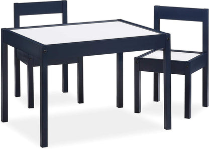 Kids Writing Table: Kids 3 Piece Rectangular and Chair Set