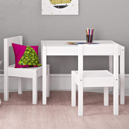 Kids Writing Table: Kids 3 Piece Rectangular and Chair Set