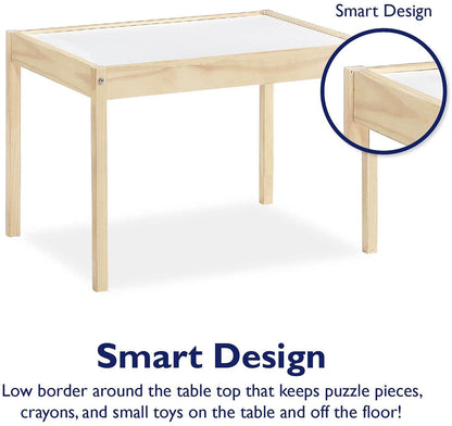 Kids Writing Table: Kids 3 Piece Rectangular and Chair Set