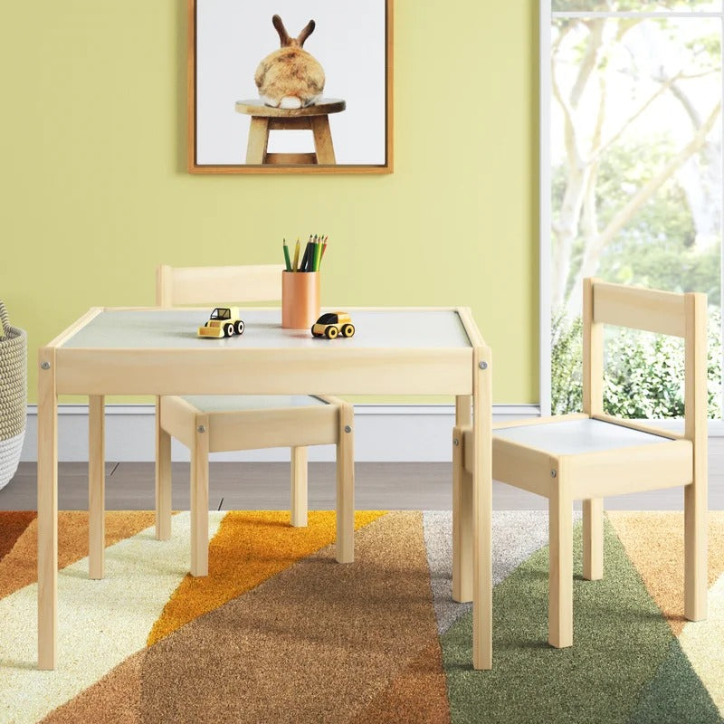 Kids 3 piece table and hot sale chair set