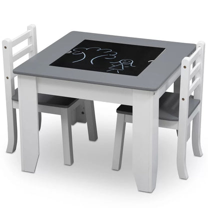 Kids Writing Table: Kids 3 Piece Square and Chair Set