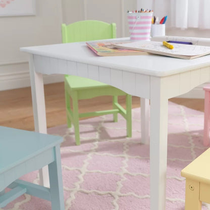 Kids Writing Table: Kids 5 Piece Square Play / Activity Table and Chair Set