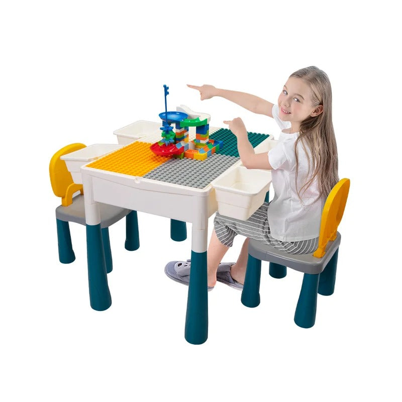Kids Writing Table: Kids Rectangular Play / Activity Table and Chair Set