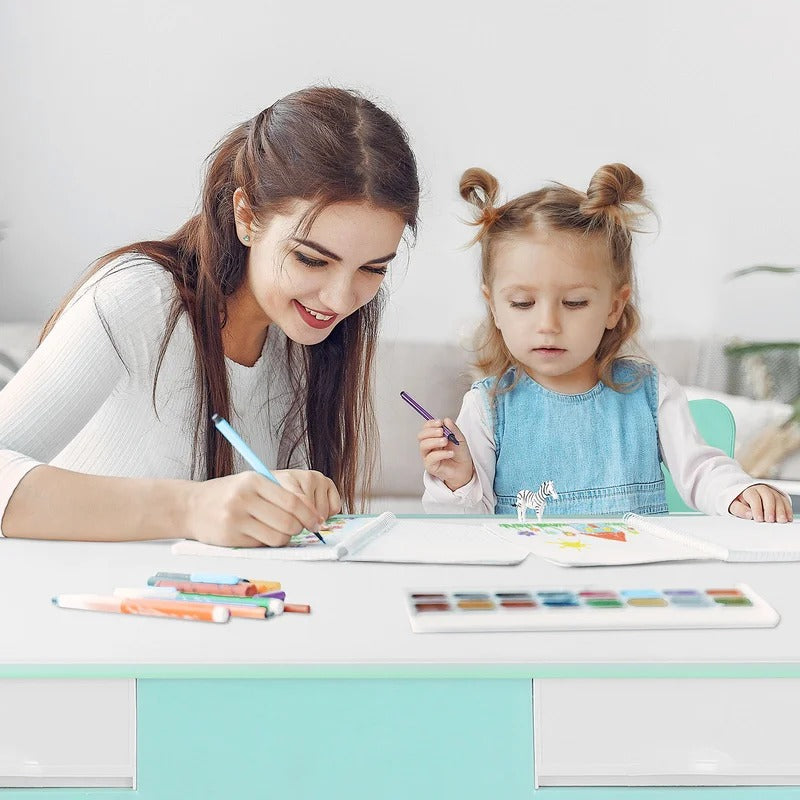 Kids Writing Table: Kids Rectangular Play / Activity Table and Chair Set