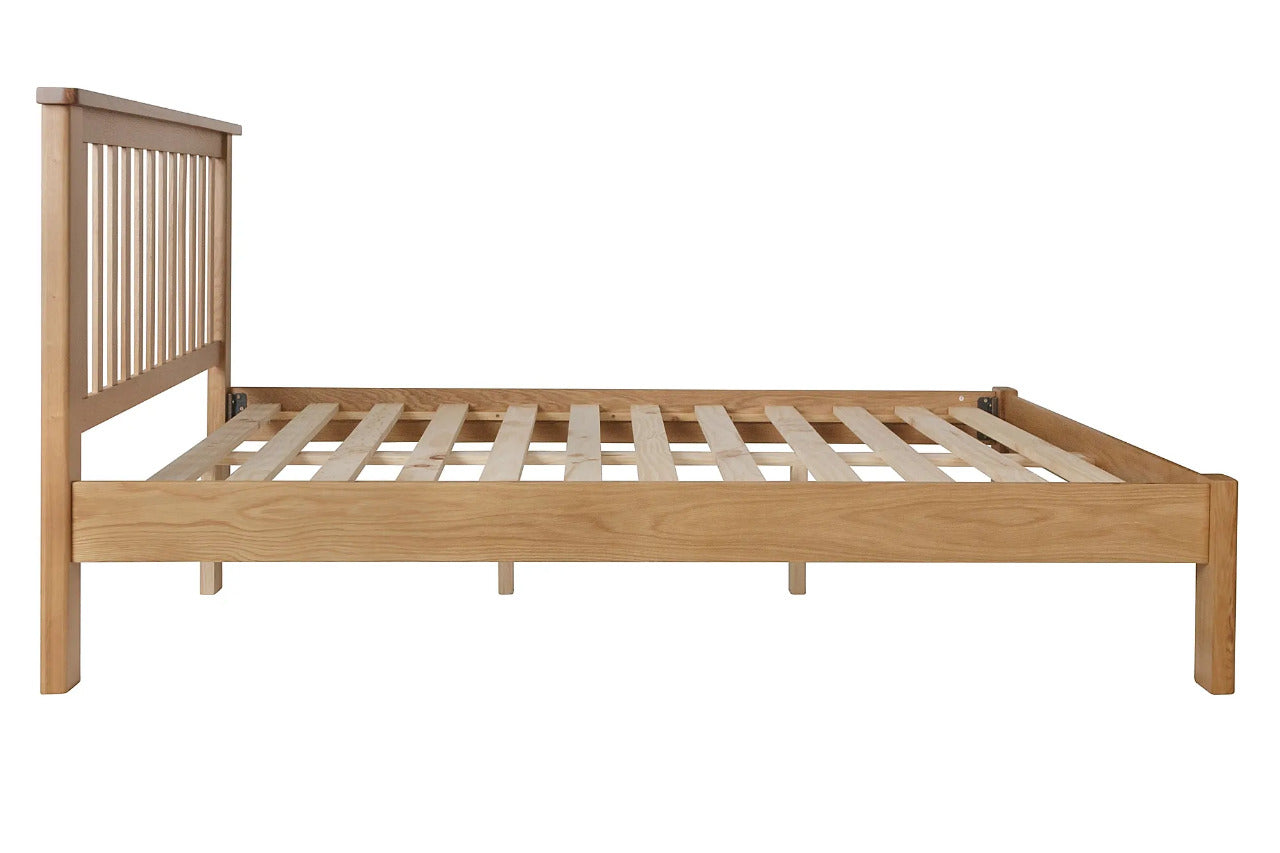 King Size Bed: Oak Wooden King Size Double Bed