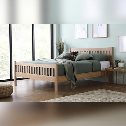 King Size Bed Solid Oak Wooden King Size Bed