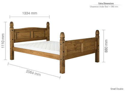 King Size Bed Wooden King Size Bed with High Foot End