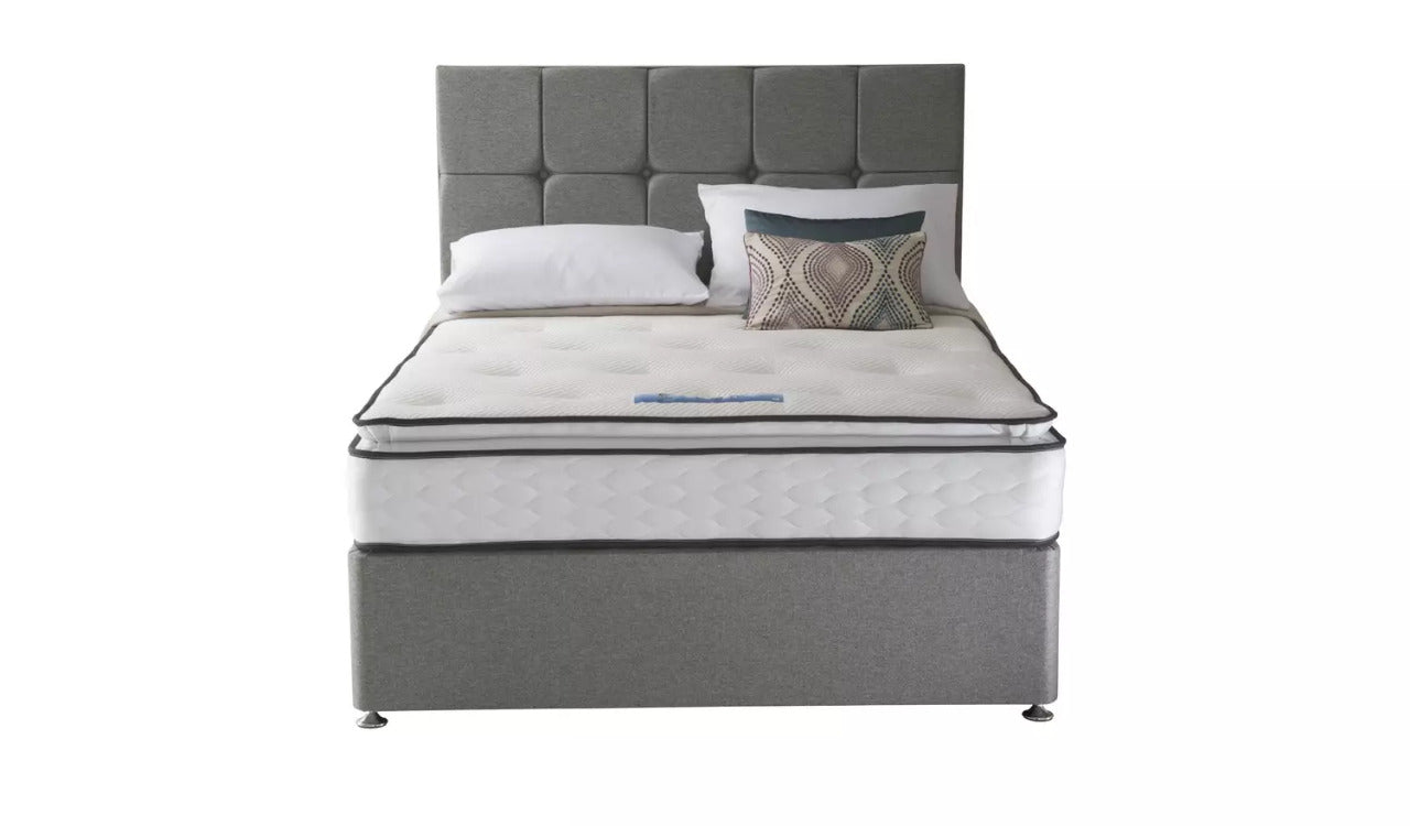 King Size: Grey Pillowtop King Size Bed