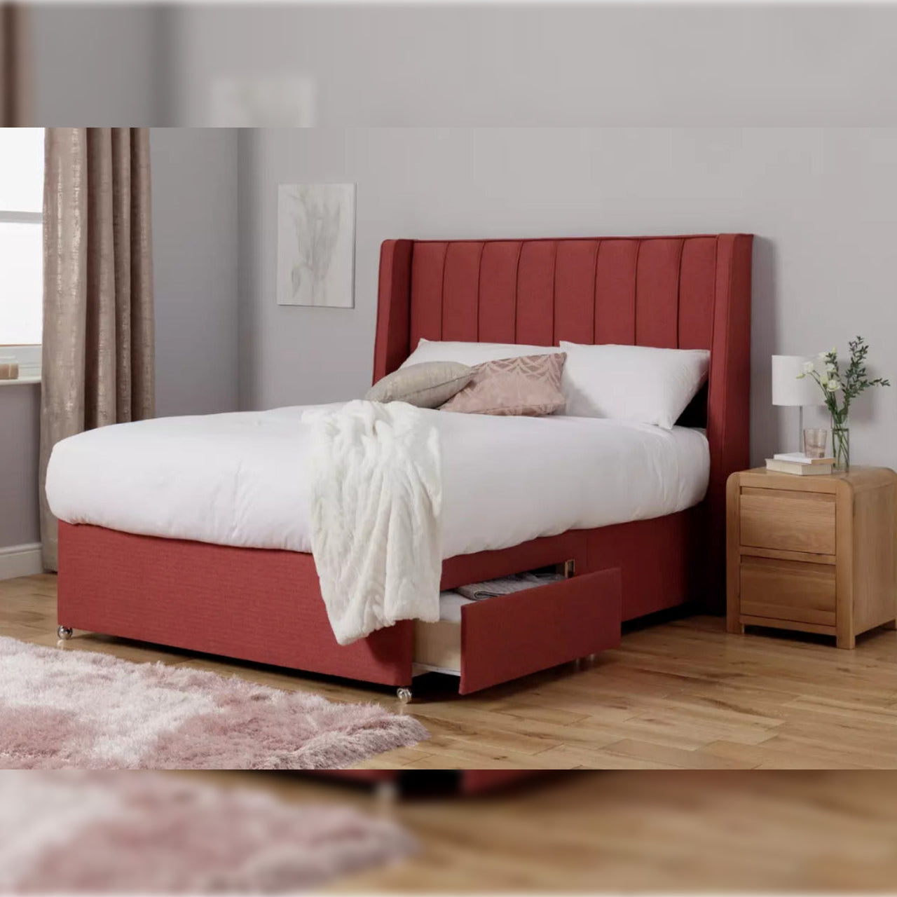 King Size: 2 Drawer King Size Divan Bed With Storage