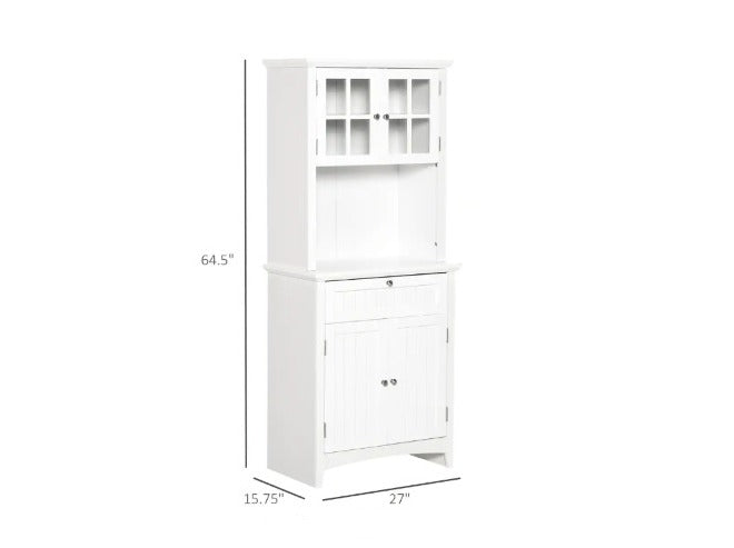 Kitchen Cupboard : DEN 63" Kitchen Cabinet And Pantry
