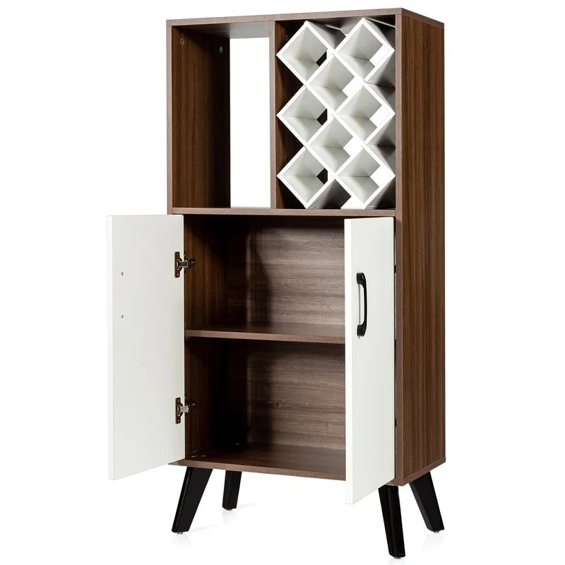 Kitchen Cabinet: Hutch Cabinet With Wine Rack