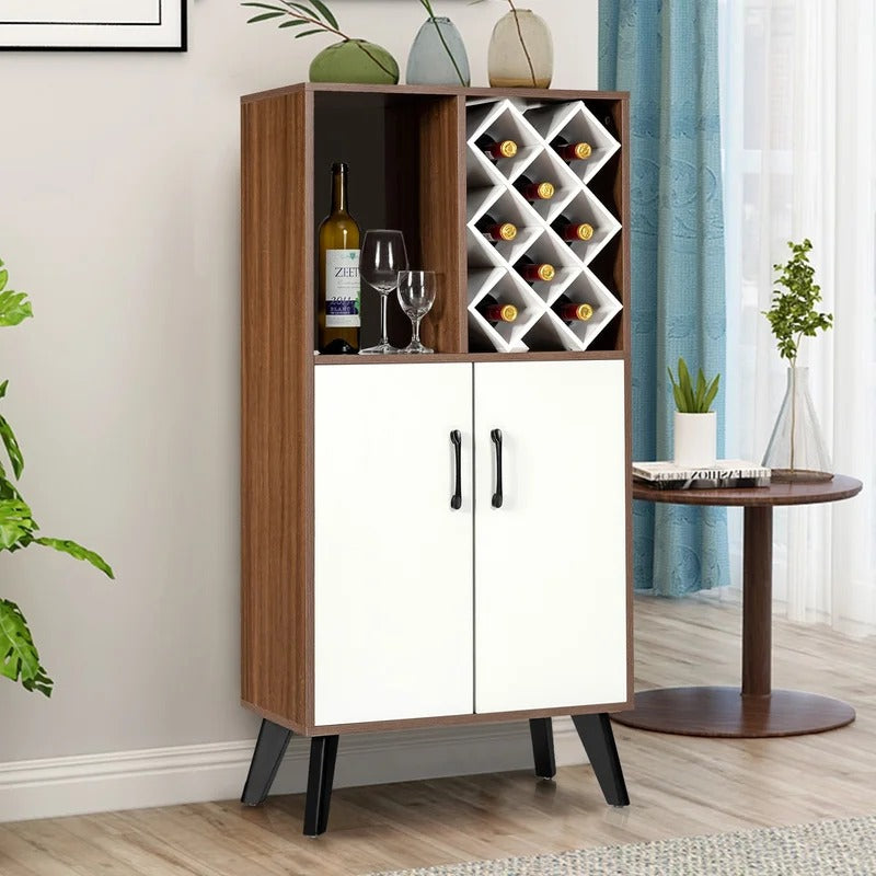 Kitchen Cabinet: Hutch Cabinet With Wine Rack