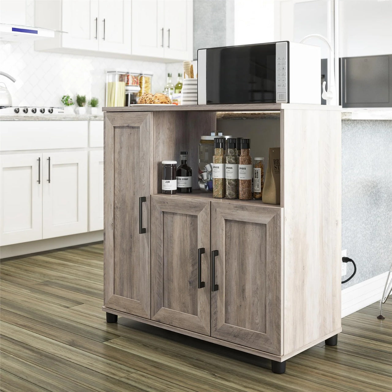 Kitchen Cupboard : NAYA 36" Kitchen Cabinet And Pantry