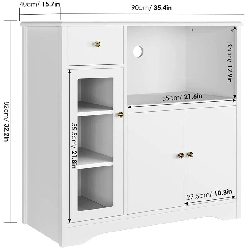 Kitchen Cupboard: 32" Kitchen Pantry With Cabinet