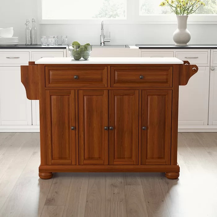 Kitchen center clearance table with storage