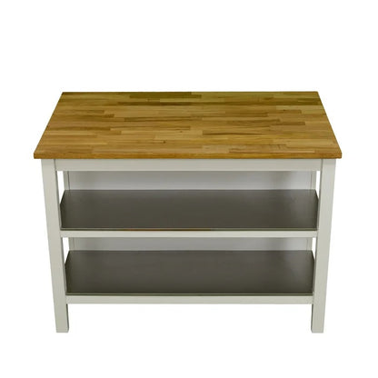 Kitchen Island Table: 49.6'' Wide Kitchen Island with Solid Wood Top