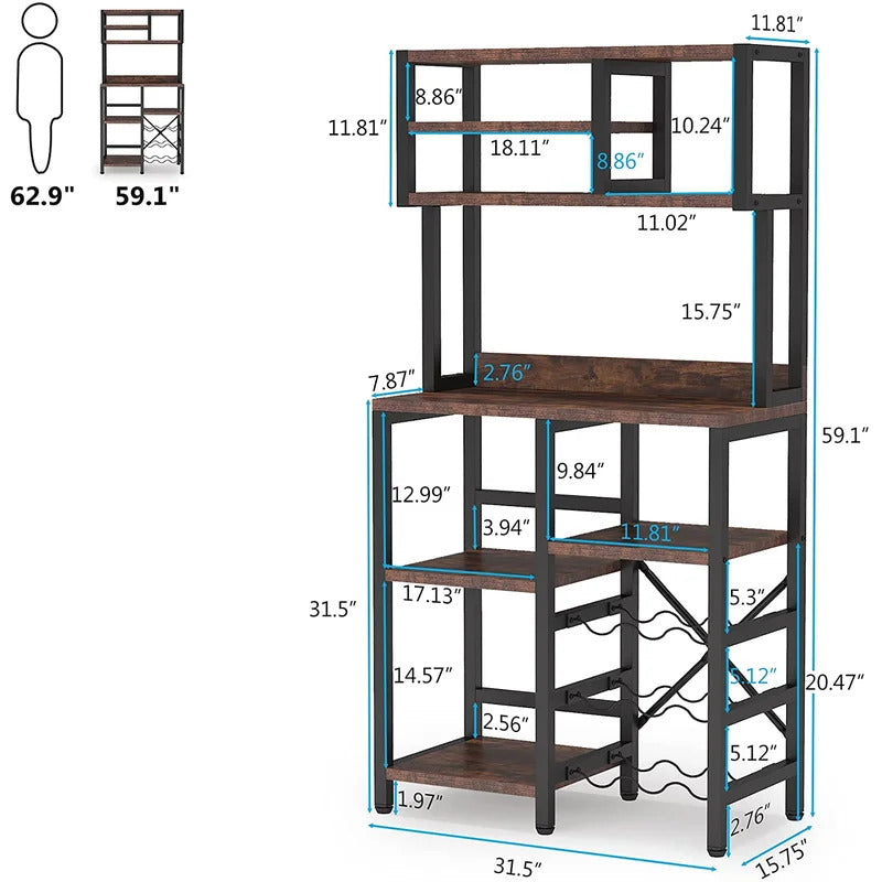 Kitchen Racks: 39.4'' Wood Standard Kitchen Rack – GKW Retail