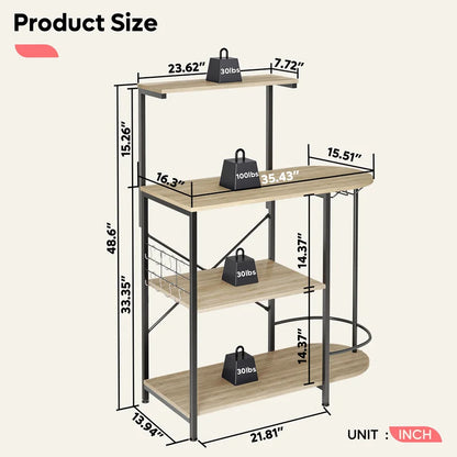 Kitchen Racks: 35.43'' Steel Standard Baker's Rack