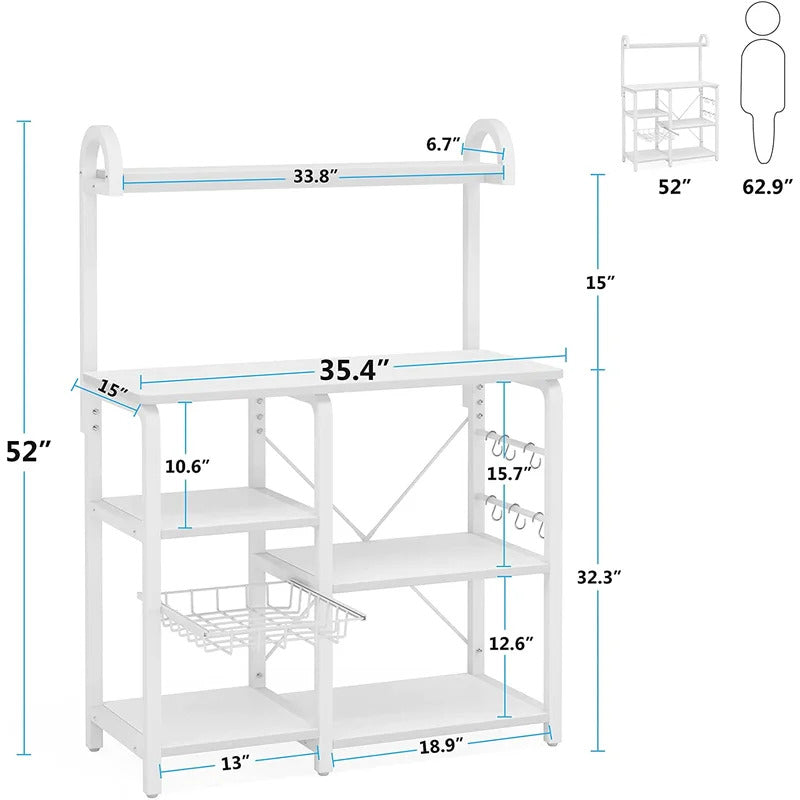 Kitchen Racks: 39.4'' Wood Standard Kitchen Rack – GKW Retail