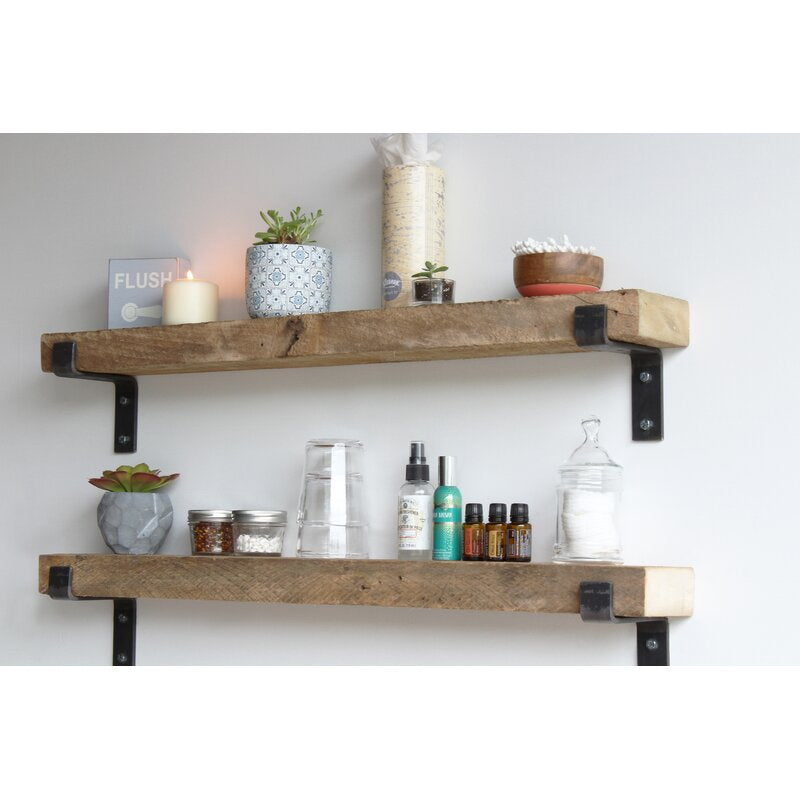 Kitchen Shelves : 2 Piece Solid Wood Accent ShelfKitchen Shelves : 2 Piece Solid Wood Accent Shelf