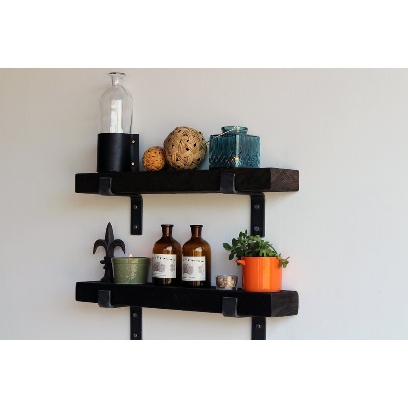 Kitchen Shelves : 2 Piece Solid Wood Accent Shelf