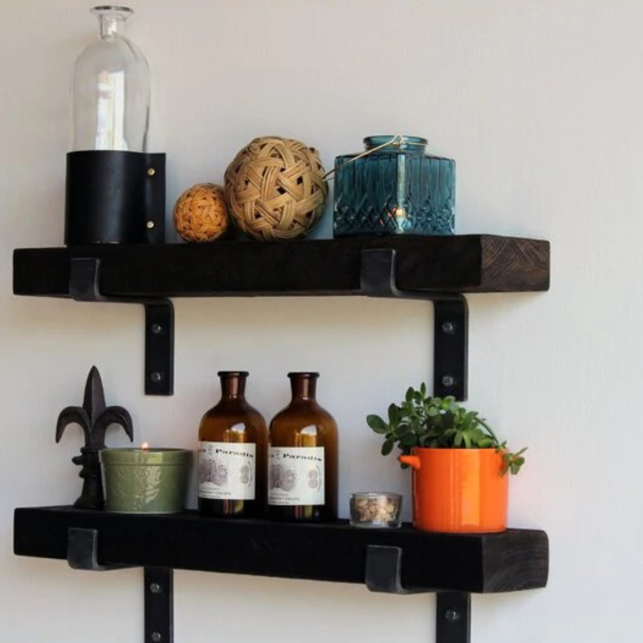 Kitchen Shelves  2 Piece Solid Wood Accent Shelf