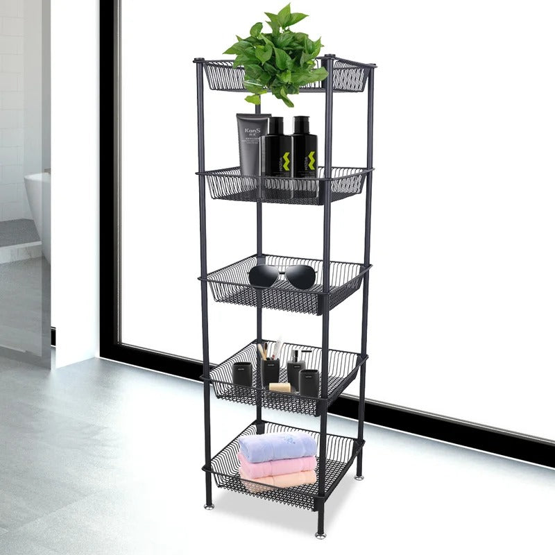 Kitchen Racks: Bomessi 5-Tier Multi-Functional Rolling Storage Shelves
