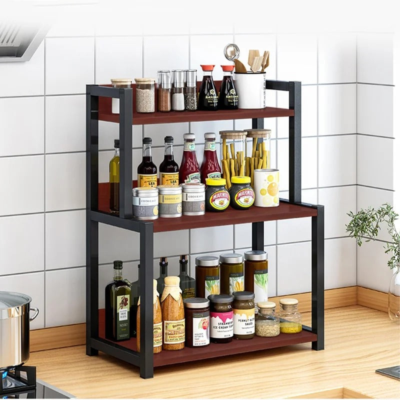 Kitchen Shelves: Kingfing Tero 25" H x 17.7" W x 8.7" D Multi-Functional Condiment Rack